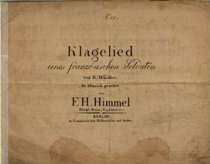Klagelied eines französischen Soldaten