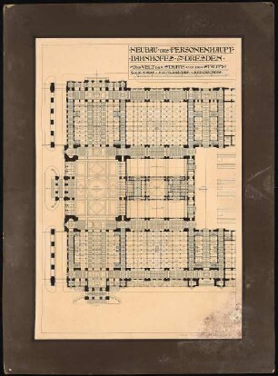 Hauptbahnhof, Dresden: Grundriss des Empfangsgebäudes, Erdgeschoss