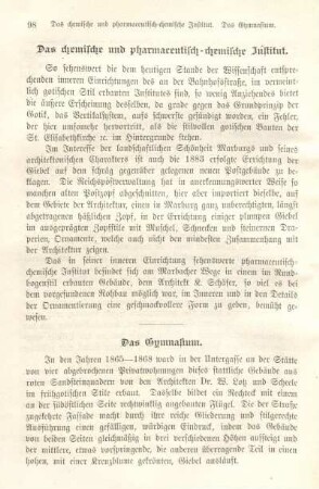Das chemische und pharmaceutisch-chemische Institut.