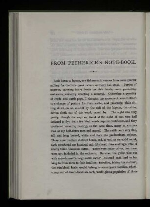 From Petherick´s Note-Book