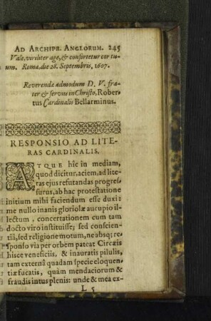 Responsio Ad Literas Cardinalis.