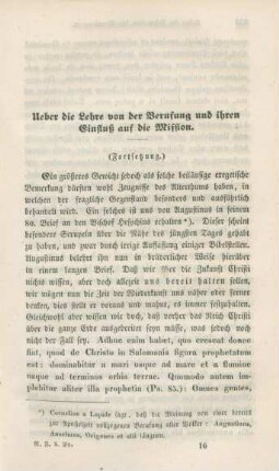 221-243 Ueber die Lehre von der Berufung und ihren Einfluß auf die Mission : Fortsetzung