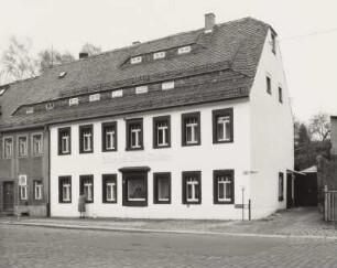 Mittweida, Wohnhaus : Mittweida, Wohnhaus, Bäckerei, Burgstädter Straße 27, vor 1800, um 1830, Straßenansicht