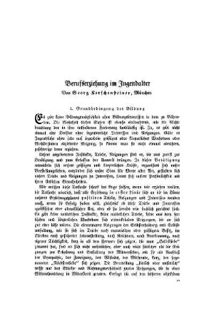 Berufserziehung im Jugendalter
