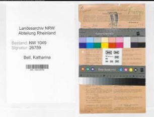 Entnazifizierung Katharina Bell , geb. 05.04.1907 (Haendler)