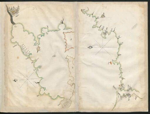 Illustration: f. 35a-35b Asowsches Meer und Schwarzes Meer, Südküste bis zum Bosporus