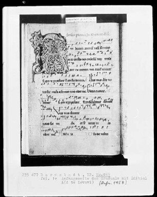 Graduale — Initiale A(d te levavi), Folio 1verso