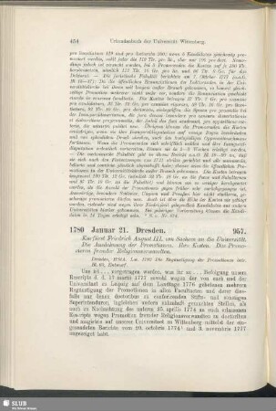 957. 1780, Januar 21. Dresden