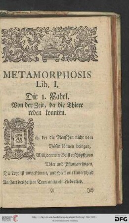 Metamorphosis Lib. I.