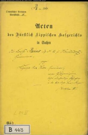 Beins Nr. 12 zu Hornoldendorf gegen Amt Horn