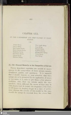 Chapter XXX. On the composition and preparation of fruit syrups