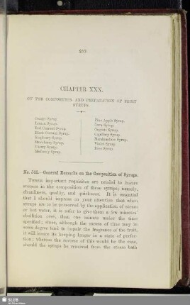 Chapter XXX. On the composition and preparation of fruit syrups