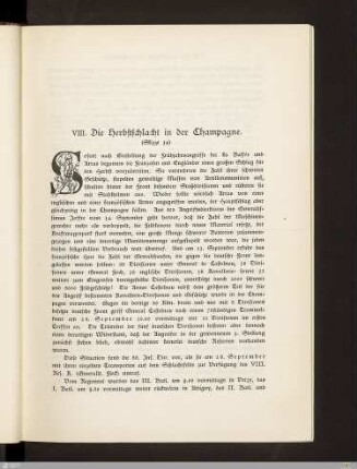 VIII. Die Herbstschlacht in der Champagne