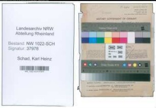 Entnazifizierung Karl Heinz Schad , geb. 20.06.1914 (Polizist)