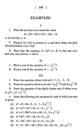 Examples. Answers.