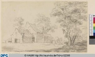 Landschaft mit Bauernhaus