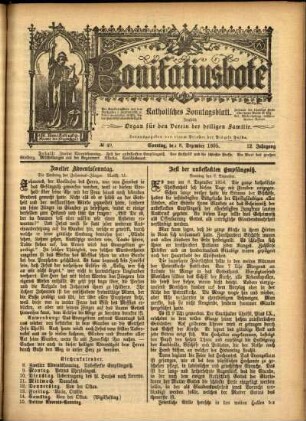 Ausgabe vom Sonntag, den 08. Dezember 1895.