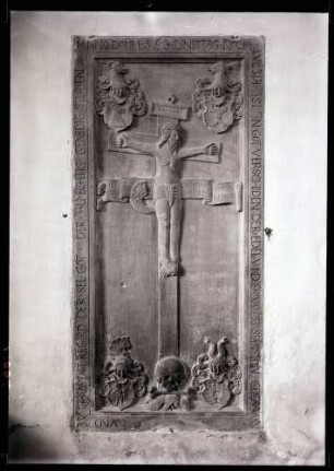 Evangelische Pfarrkirche; Grabstein Sebastian Geyer von Giebelstadt