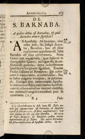 263-274, De S. Barnaba.