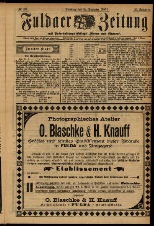 Zweite Ausgabe vom Dienstag, den 22. Dezember 1896.