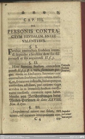 Cap. III. De Personis Contractum Feudalem Inire Valtenibus