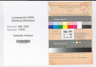 Entnazifizierung Herbert Schmidt, geb. 30.12.1906 (Arbeiter)