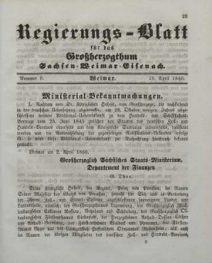 Nr. 9 : 19. April 1860