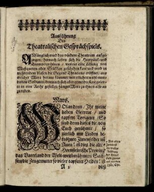 Ausführung Des Theatralischen Gesprächspiels.