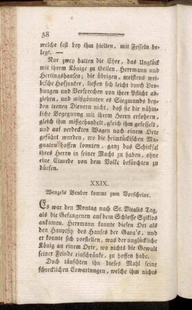 XXIX. Wenzels Bruder kommt zum Vorscheine.