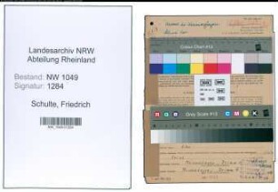 Entnazifizierung Friedrich Schulte , geb. 15.11.1903 (Kaufmaennischer Angestellter)