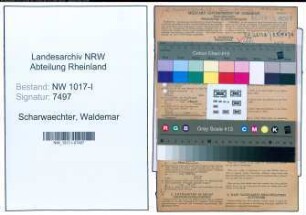 Entnazifizierung Waldemar Scharwaechter , geb. 14.09.1893 (Kaufmaennischer Angestellter)