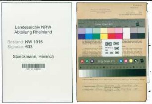 Entnazifizierung Heinrich Stoeckmann , geb. 01.07.1900 (Werkmeister)