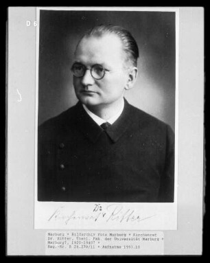 Kirchenrat Dr. Ritter, Theol. Fak. der Universität Marburg