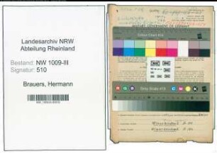 Entnazifizierung Hermann Brauers , geb. 23.11.1894 (Schachtmeister)