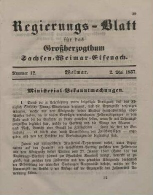Nr. 12 : 2. Mai 1857