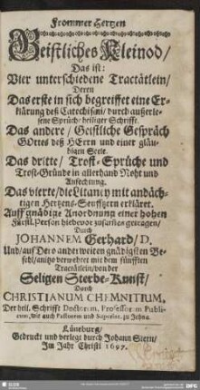 Christliches Kleinod frommer Herzen