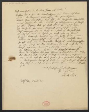 Brief an Willy Strecker und B. Schott's Söhne : 24.04.1931