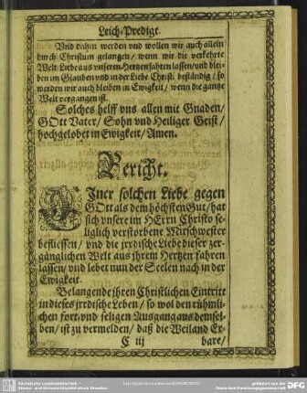 Lebenslauf : Bericht Der S. Verstorbenen