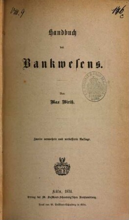 Handbuch des Bankwesens