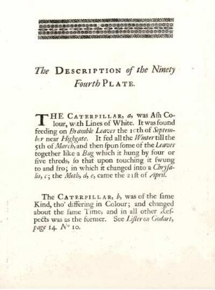 The Description of the Ninety Fourth Plate