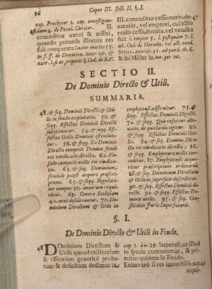 Sectio II. De Dominio Directo & Utili.