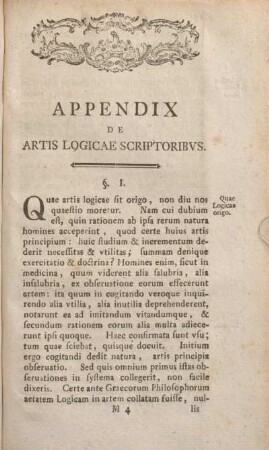 Appendix De Artis Logicae Scriptoribvs.