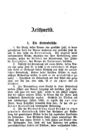 Arithmetik.