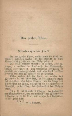 Von großen Uhren