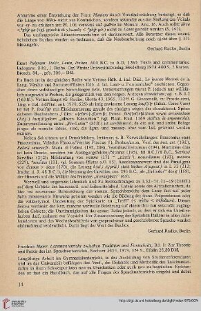 22: [Rezension von: Friedrich Maier, Lateinunterricht zwischen Tradition und Fortschritt, Bd. 1]