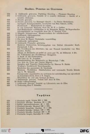 Boeken, Prenten en Gravuren (Nr. 638-669)