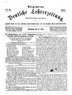 Die Verhandlungen der XXVII. Allgemeinen Deutschen Lehrerversammlung zu Gotha : (Fortsetzung)