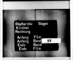 Kirchenrechnung der Stadt Siegen der Kirchmeister Johann Solbach und Hermann Daube