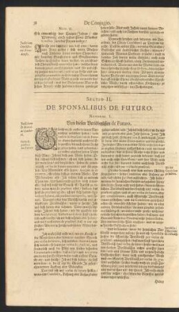 Sectio II. De Sponsalibus De Futuro.