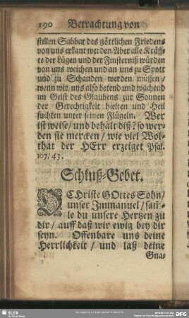 Schluß-Gebet